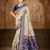 off-white silk blend woven work traditional saree