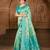 sangam prints   sea green silk blend woven work traditional saree
