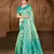 sangam prints   sea green silk blend woven work traditional saree