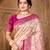 light_pink silk blend woven work traditional saree