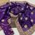 purple color designer organza satin saree