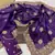 purple color designer organza satin saree