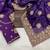 purple color designer organza satin saree