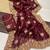 Maroon Color Designer Organza Satin Saree