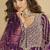 Purple chinon silk embroidered lehenga style suit