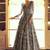 Light grey viscos simmer jacquard silk embroidered gown