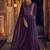 Violet viscos simmer jacquard silk embroidered gown
