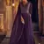Violet viscos simmer jacquard silk embroidered gown