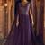 Violet viscos simmer jacquard silk embroidered gown