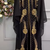 Royal Black Designer Stitched Kaftan with Heavy Handwork Golden Hand Embroidery & Belt