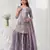 Light purple crush georgette Embroidered Salwar suit-Full Stitched Free size
