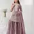 Lavender crush georgette Embroidered Salwar suit