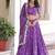 Lavender Vichitra Silk With Heavy Sequins & Thread Embroidered work Wedding Lehenga Choli
