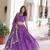 Lavender Vichitra Silk With Heavy Sequins & Thread Embroidered work Wedding Lehenga Choli