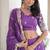 Lavender Vichitra Silk With Heavy Sequins & Thread Embroidered work Wedding Lehenga Choli