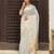 Ligth white plan cotton saree casual wear saree with blouse