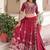 Maroon Vichitra Silk With Heavy Sequins & Thread Embroidered work Wedding Lehenga Choli