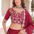 Maroon Vichitra Silk With Heavy Sequins & Thread Embroidered work Wedding Lehenga Choli