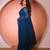 Blue georgette saree