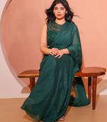 Green net saree