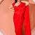 Red organza saree