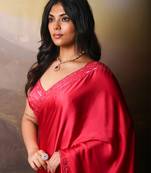 Pink georgette saree