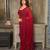 Pink embroidered georgette saree