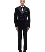 Black plain velvet tuxedo