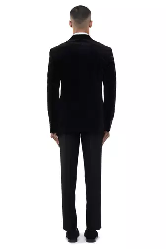 Black plain velvet tuxedo