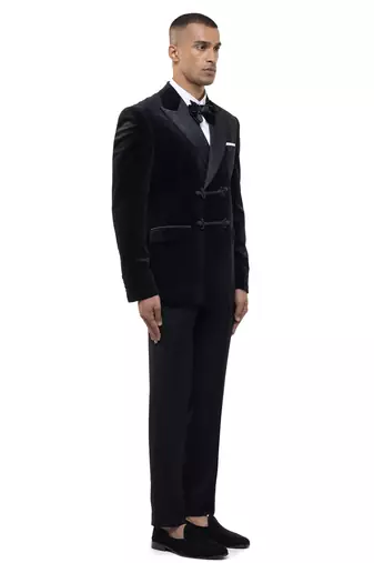 Black plain velvet tuxedo