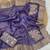 Purple Color Embroidered Glass Tissue Fabric Saree