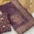 Plum Color Embroidered Glass Tissue Fabric Saree