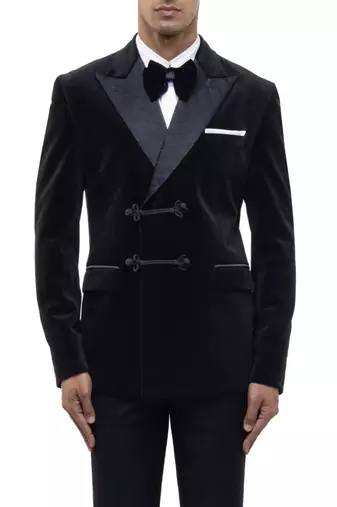 Black plain velvet tuxedo