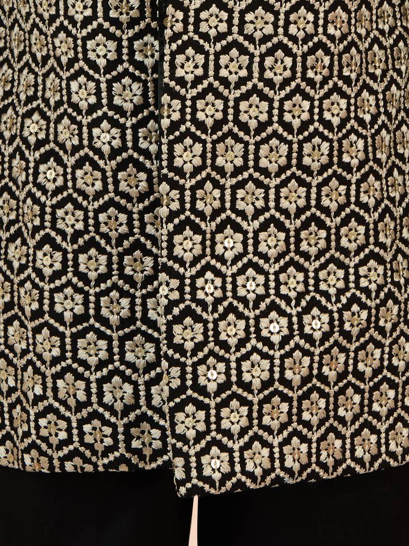 black rayon indowestern set 