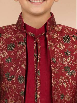maroon viscose jacquard indo 2