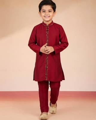 maroon viscose jacquard indo 5