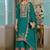 Rama green chinon silk embroidered designer palzzo suit