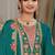 Rama green chinon silk embroidered designer palzzo suit