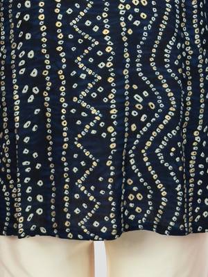 blue rayon bandhani kurta pyjama set  5