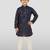 navy blue rayon kurta pyjama set 