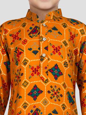 mustard rayon kurta pyjama set  2