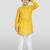 yellow linen slub kurta pyjama set 