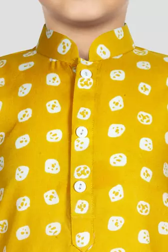 yellow linen slub kurta pyjama set 