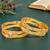 Set of 4 gold plated lotus motifs bangle set