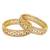 Set of 2 gold plated criss cross moti bangles