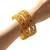 Set of 2 gold plated criss cross moti bangles