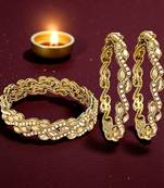 Set of 4 victorian style wave design bangles