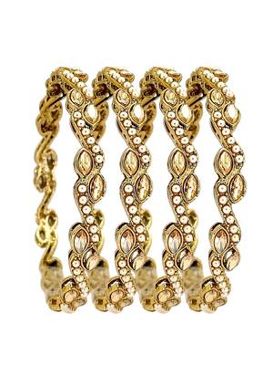 Set of 4 victorian style wave design bangles 2