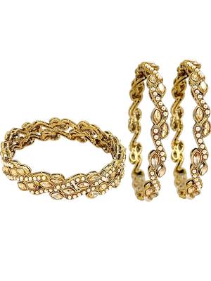 Set of 4 victorian style wave design bangles 3