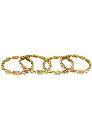 Set of 4 victorian style wave design bangles 4